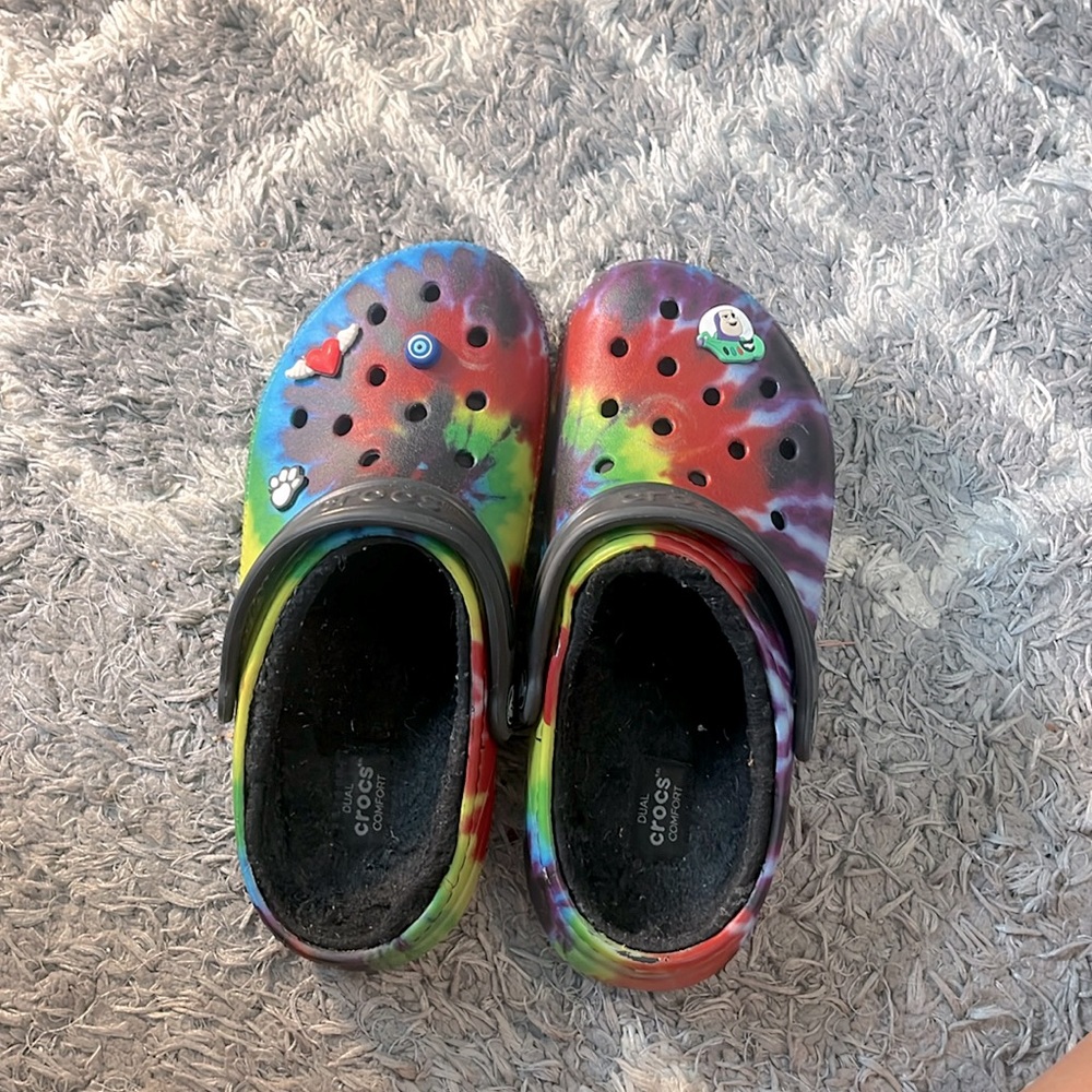 Tie die crocs